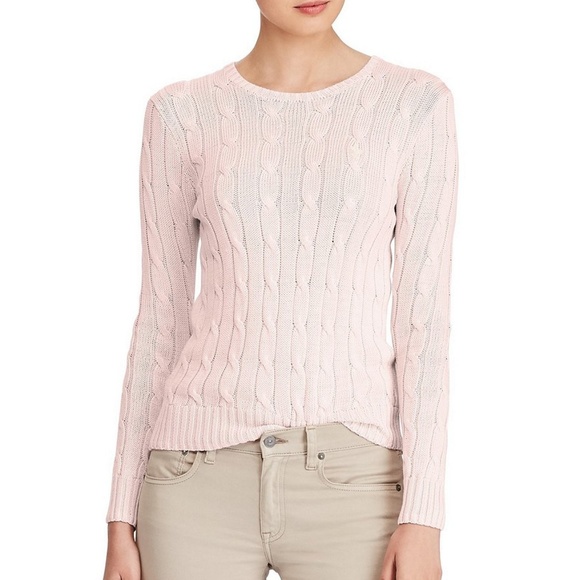 Lauren Ralph Lauren Sweaters - Ralph Lauren Pink Cable Knit Crew Neck Sweater